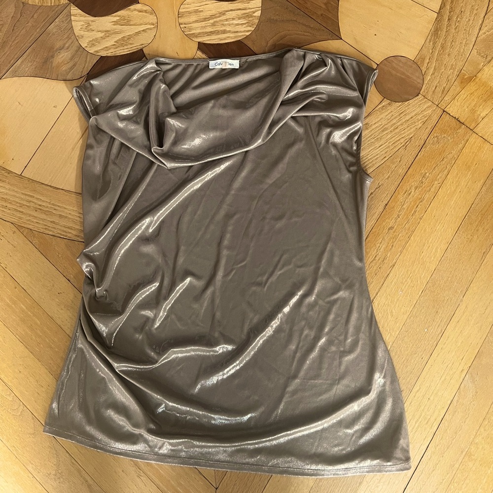 Calvin Klein mock cowl neck tank top